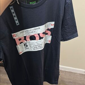 BOSS Navy Graphic T-Shirt